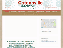 Tablet Screenshot of catonsvillepharmacy.com